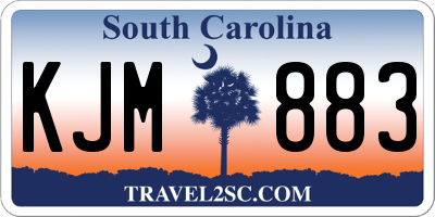 SC license plate KJM883