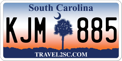 SC license plate KJM885