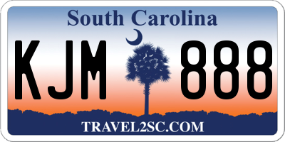 SC license plate KJM888