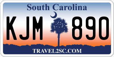 SC license plate KJM890