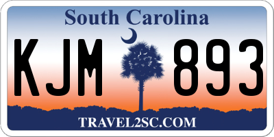 SC license plate KJM893