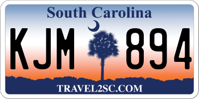 SC license plate KJM894