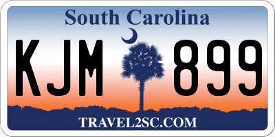 SC license plate KJM899