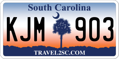 SC license plate KJM903
