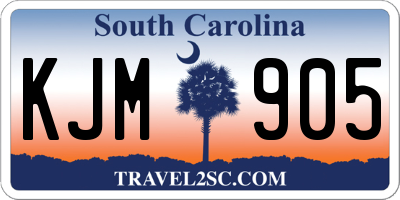 SC license plate KJM905