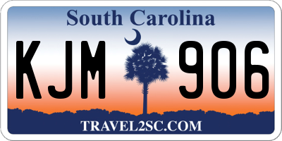 SC license plate KJM906