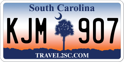 SC license plate KJM907