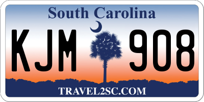 SC license plate KJM908