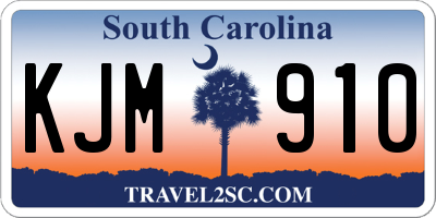 SC license plate KJM910