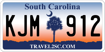 SC license plate KJM912