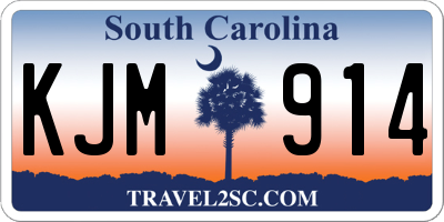 SC license plate KJM914