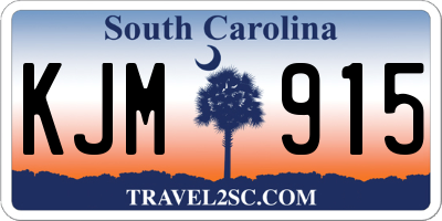 SC license plate KJM915
