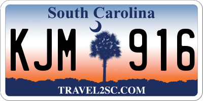 SC license plate KJM916