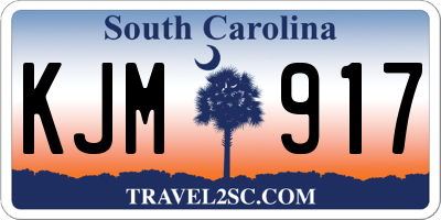 SC license plate KJM917