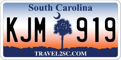 SC license plate KJM919