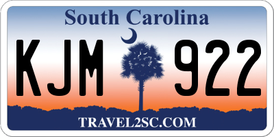 SC license plate KJM922
