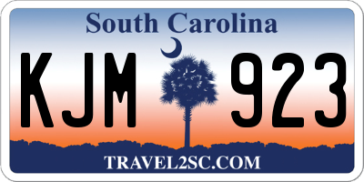 SC license plate KJM923
