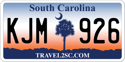 SC license plate KJM926