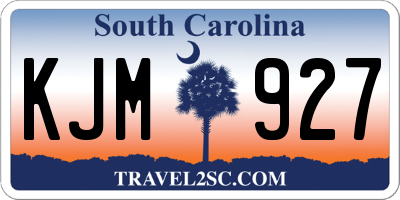 SC license plate KJM927
