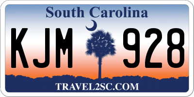 SC license plate KJM928