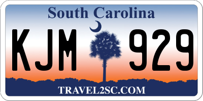 SC license plate KJM929