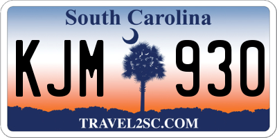 SC license plate KJM930