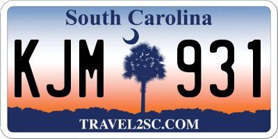 SC license plate KJM931