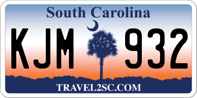 SC license plate KJM932