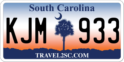 SC license plate KJM933