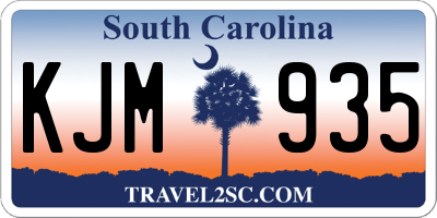SC license plate KJM935