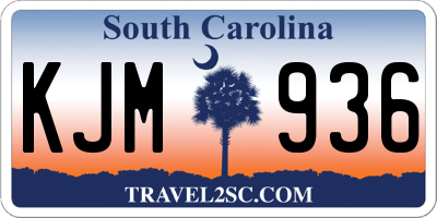 SC license plate KJM936
