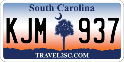 SC license plate KJM937