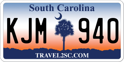 SC license plate KJM940