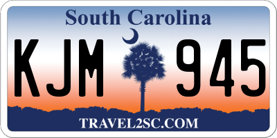 SC license plate KJM945