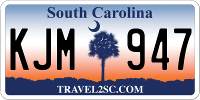 SC license plate KJM947
