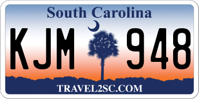 SC license plate KJM948
