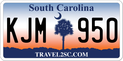 SC license plate KJM950