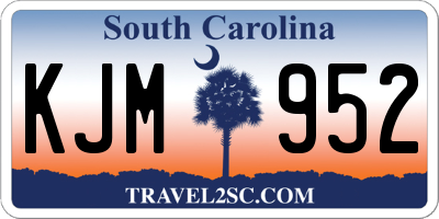 SC license plate KJM952