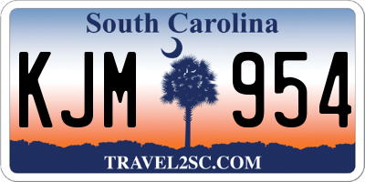 SC license plate KJM954