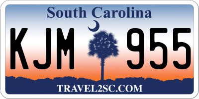 SC license plate KJM955