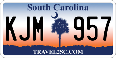 SC license plate KJM957