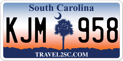 SC license plate KJM958
