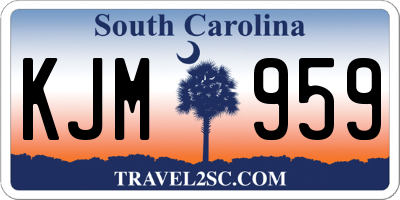 SC license plate KJM959