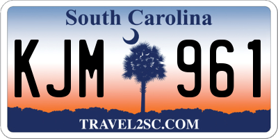 SC license plate KJM961