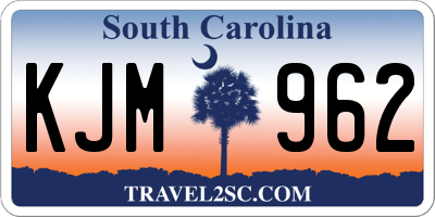 SC license plate KJM962
