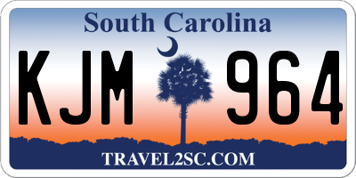 SC license plate KJM964