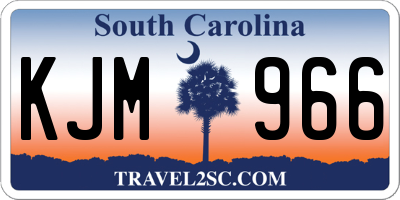 SC license plate KJM966