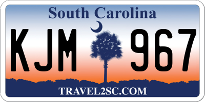SC license plate KJM967