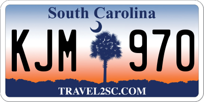 SC license plate KJM970