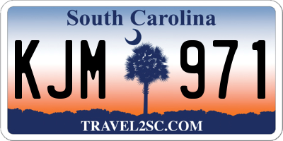 SC license plate KJM971